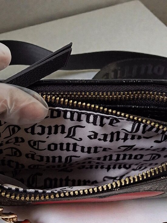 Juicy Couture Black, Beige, w/Red Hearts Backpack & Crossbody Bundle Set main image 8